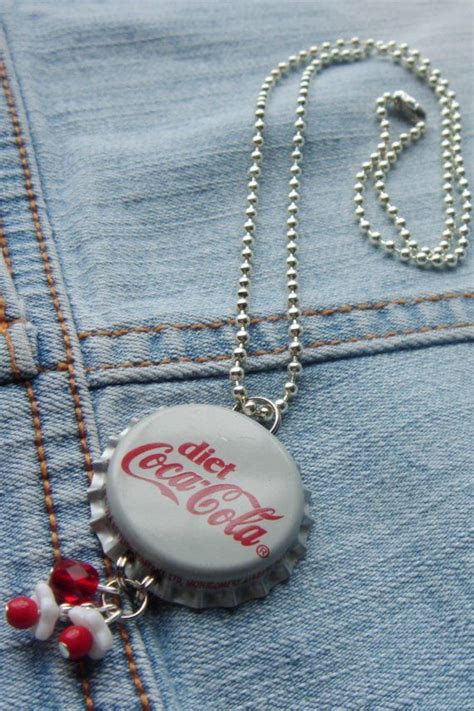 Diet Coke Bottle Cap Pendant Necklace Etsy Pendant Necklace Etsy Bottle Cap