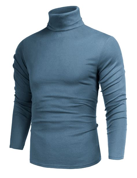 Zhenwei Men S Casual Slim Fit Basic Tops Knitted Thermal Turtleneck