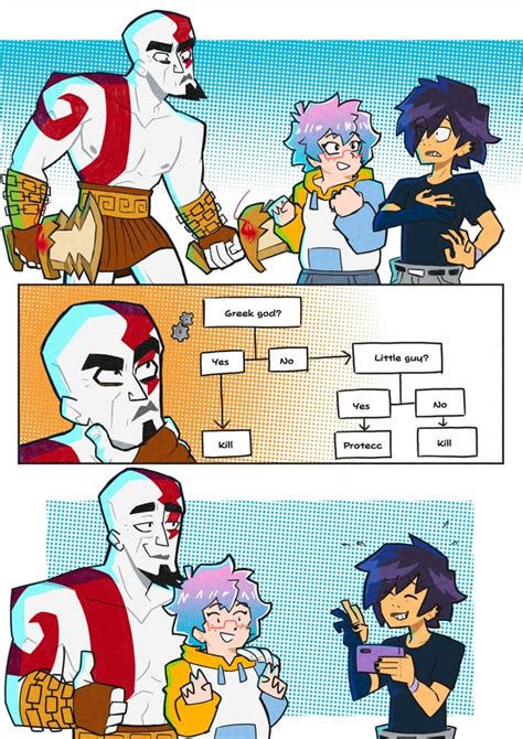 Kratos meets a fan [art by me] : r/GodofWar