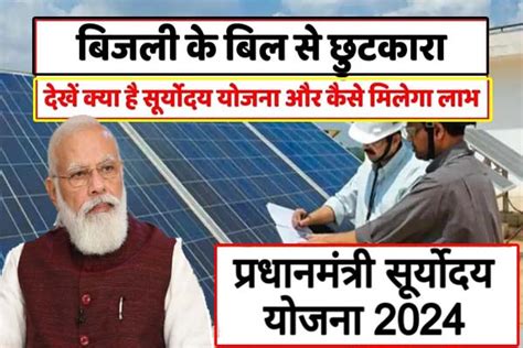 Pm Suryodaya Yojana 2024 सरकार की सूर्योदय योजना का ले लाभ बिजली के