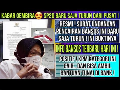 POSITIF SP2D SUDAH TURUN3 BANSOS RESMI MULAI DICAIRKAN HARI INI DAN