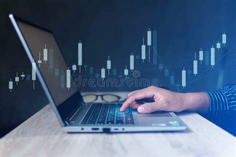 Businessman With Statistic Graph Of Stock Market Financial Indices