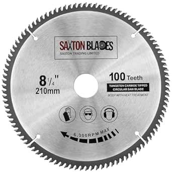 Saxton TCT Lama Per Sega Circolare Per Legno 210 Mm X 30 Mm X 100