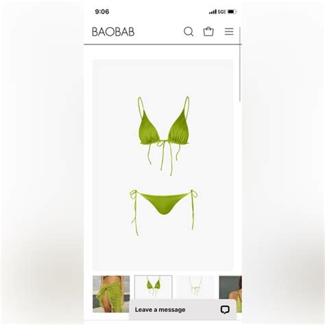 Baobab Collection Swim Baobab Gaia Grasshopper Bikini Top And