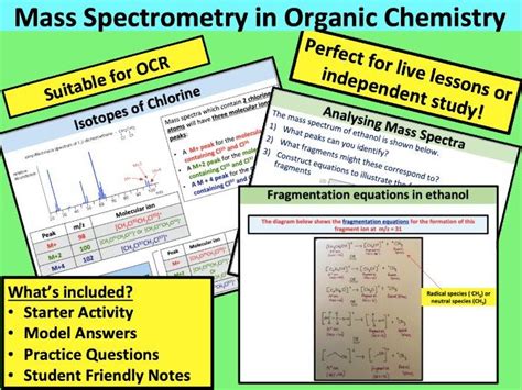 As Chemistry Mass Spectrometry In Organic Chemistry Teaching Resources