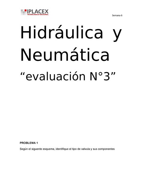 Eva Hidraulica Eva Y Hidr Ulica Y Neum Tica Evaluaci N N