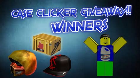 Case Clicker Roblox Giveaway Winners Youtube