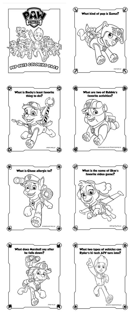 Paw Patrol Printable Worksheets