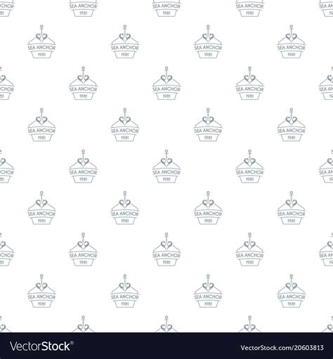 anchor pattern seamless royalty  vector image