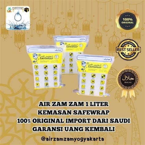 Jual Air Zam Zam 1 Liter 100 Original Kemasan Safewrap Kab Bantul