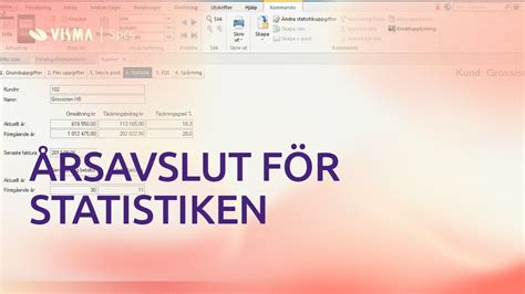 Rsavslut F R Statistiken I Visma Administration Youtube
