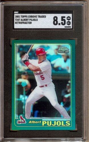 Topps Chrome Traded T Retrofractor Albert Pujols Rc Sgc