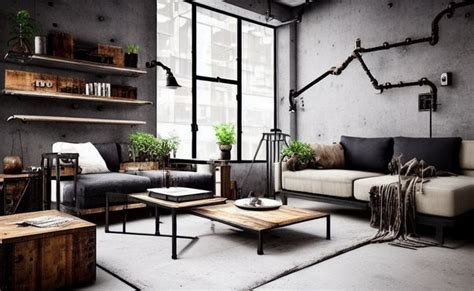 Industrial Living Room | Industrial livingroom, Living room, Industrial sofa