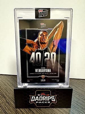 Ships Today Victor Wembanyama Topps Now Basketball Card Vw