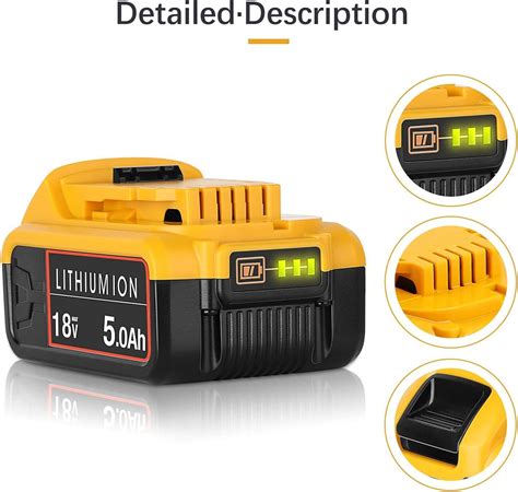 2x For Dewalt Dcb184 18v 50ah Li Ion Battery 18volt Max Xr Dcb182 Dcb183 Dcb180 Ebay