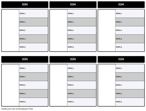 Karakter Haritas Alan Ablonu Storyboard Por Tr Examples