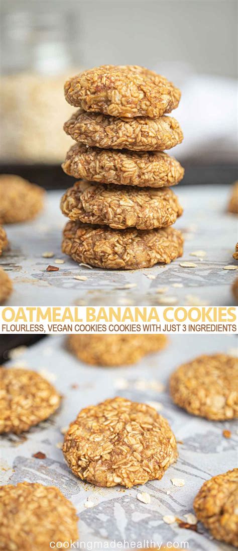 Oatmeal Banana Cookies 3 Ingredients Cooking Made Healthy