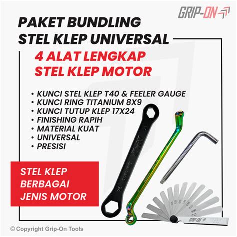 Jual Paket 4 Alat Lengkap Grip On Stel Klep Motor Universal Bundling