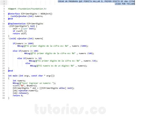 Poo Sentencia If Else Objective C El Primer Digito De Un Numero