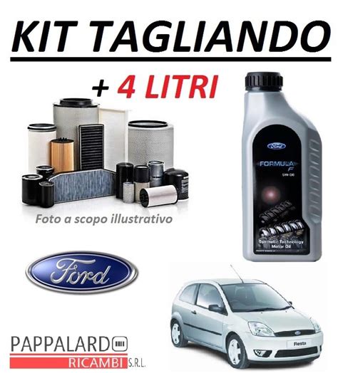 Kit Filtri Tagliando Olio Originale W Ford Fiesta V Tdci