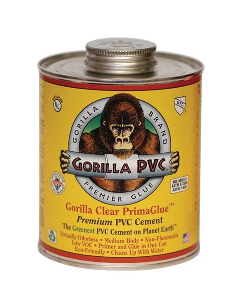 Gorilla Clear PVC PrimaGlue 4oz Walmart