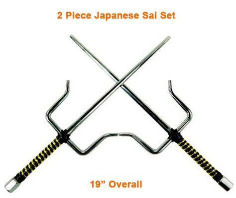 19" Japanese Chrome Sai Sword Set