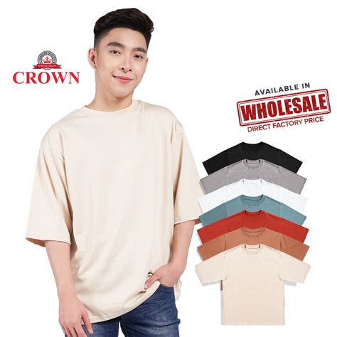 Crown Mens Oversized Shirt Collection Loose Fit Korean Oversize Tshirt