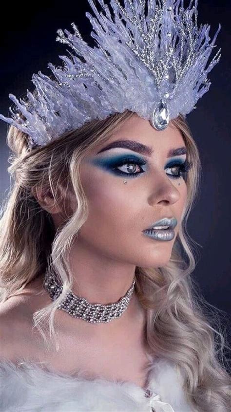 Blue Ice Theme Makeup Snow Queen Makeup Ice Queen Costume Ice Queen