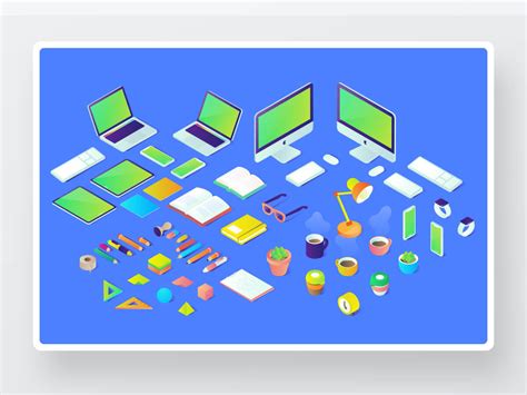 Isometric Illustrations Free XD Resource Adobe XD Elements