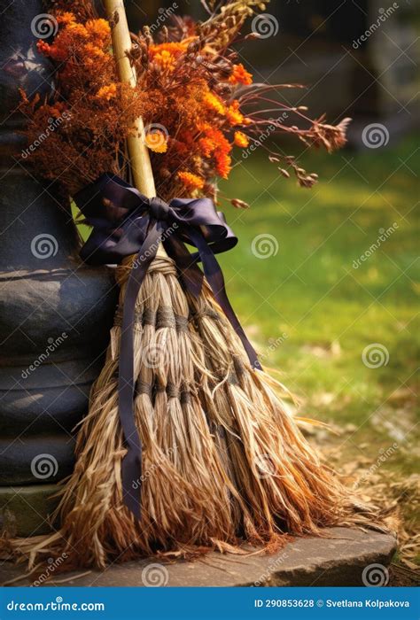 Harvest Besom Witches Broom Stock Illustration - Illustration of gothic ...