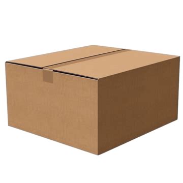 A Brown Cardboard Box On White Background Brown Cardboard Box White