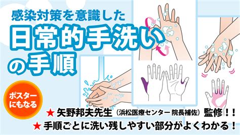 〈お役立ちツール第1弾〉感染対策を意識した日常的手洗いの手順 感染対策online