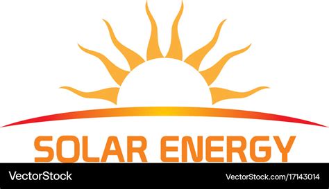 Solar energy nature company logo Royalty Free Vector Image