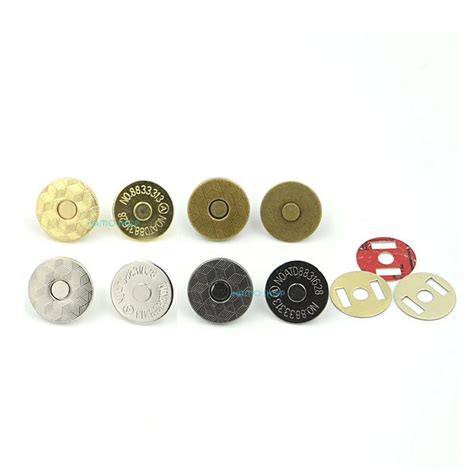 10pcs 14mm Mix 4 Colors Thin Magnetic Clasp Purse Snaps Closures Round