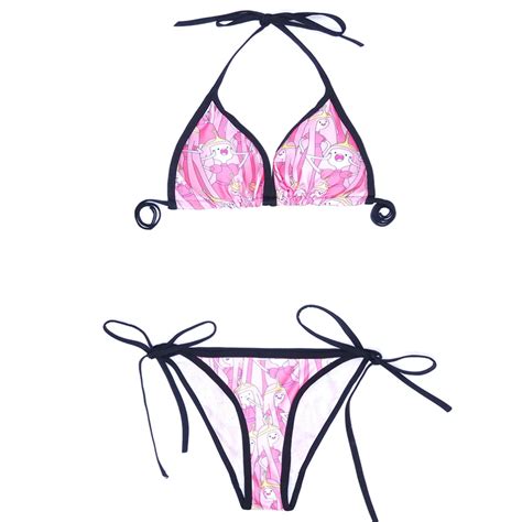 2016 Sling Decorate Bathing Suit Swimwear Pink Girl Digital Printing