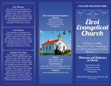 Your Church Tri Fold Brochure Print Templates Graphicriver