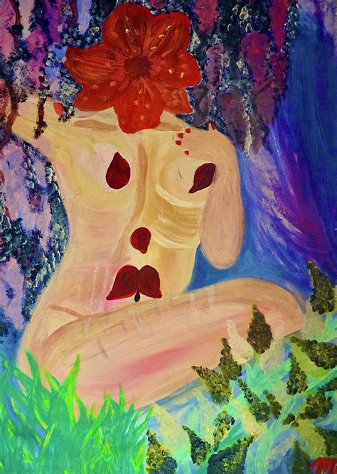 Naked Flower Blooms Painting By Megan Stratton Pixels