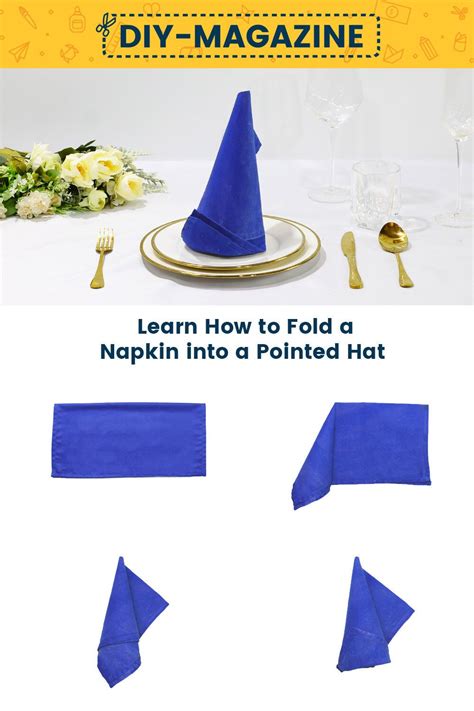 How To Fold A Napkin Into A Pointed Hat Holiday Season Christmas