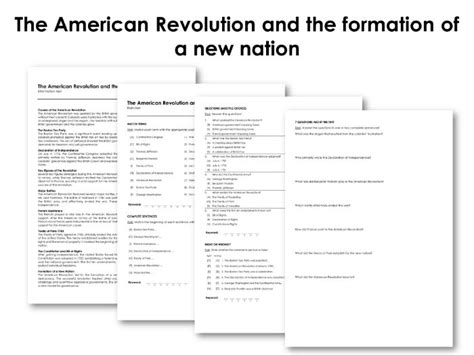 The American Revolution And The Formation Of A New Nation Teaching