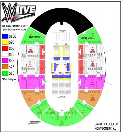 Greensboro Coliseum Seating Chart Wwe Cabinets Matttroy