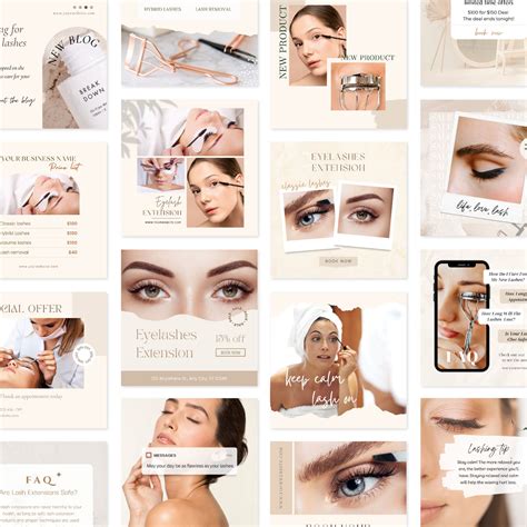 Lash Tech Instagram Post Lash Artist Instagram Templates Eyelashes