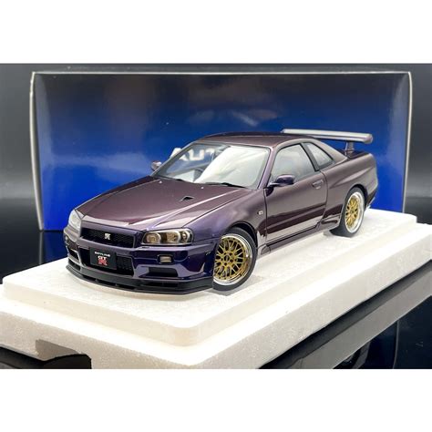 MASH 現貨特價 Autoart 1 18 NISSAN GT R R34 V Spec BBS輪圈 77403 蝦皮購物