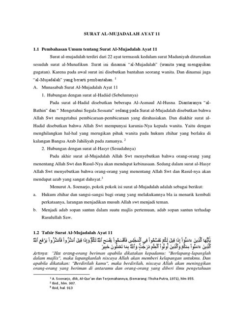 Detail Surat Al Mujadalah Ayat Dan Artinya Koleksi Nomer