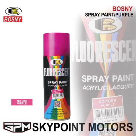 BOSNY SPRAY PAINT 1009 FLOURESCENT PURPLE FOR MOTORCYLCE 9132 082