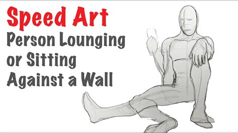 How To Draw A Person Lounging Or Sitting Against A Wall Speed Art