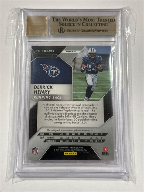 2016 Panini PINK Prizm DERRICK HENRY Rookie BGS 9 5 10 Auto GEM MINT