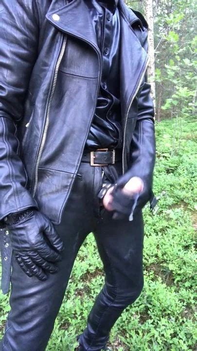 Big Cumshot In Leather Pants And Jacket Gay Porn Xhamster