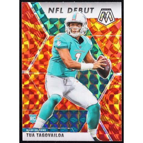 Tua Tagovailoa Panini Mosaic Mosaic Reactive Orange Deb Rc