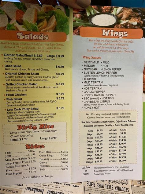 Menu at Atlanta's Best Wings restaurant, Atlanta, 490 Fairburn Rd SW A