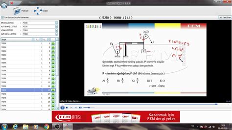 Fem Set Fizik Soru Çözümleri Çıkmış Sorular 2 Tork ve Denge YouTube